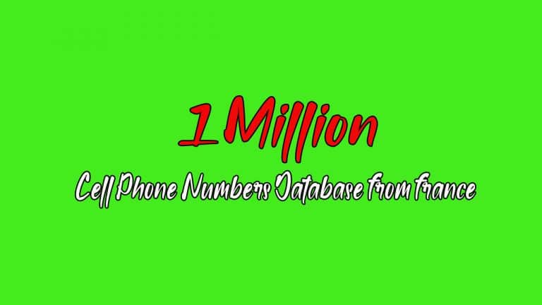 Get 1 Million France based Phone Number's Active Database