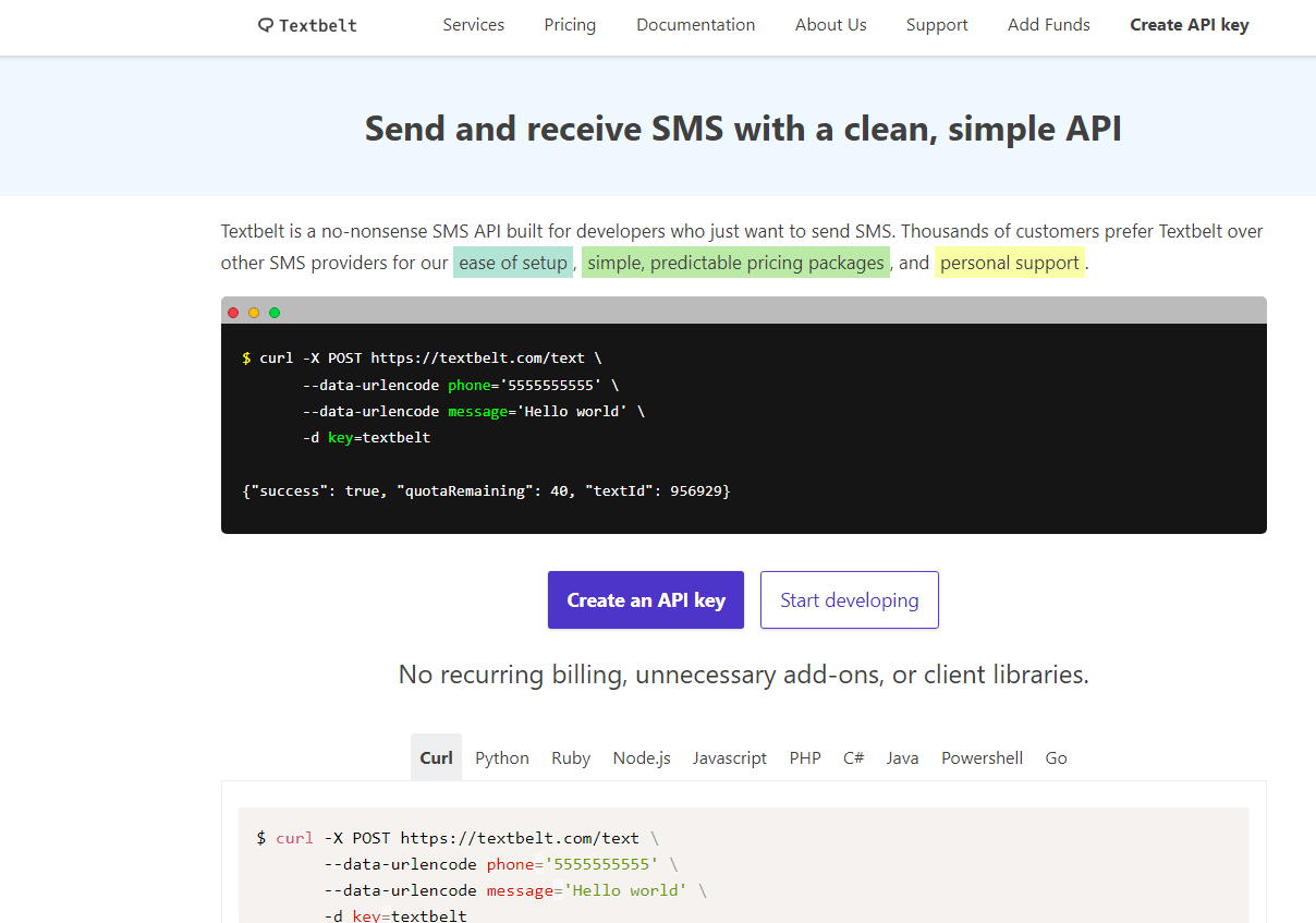 How to Send Bulk SMS using Textbelt API