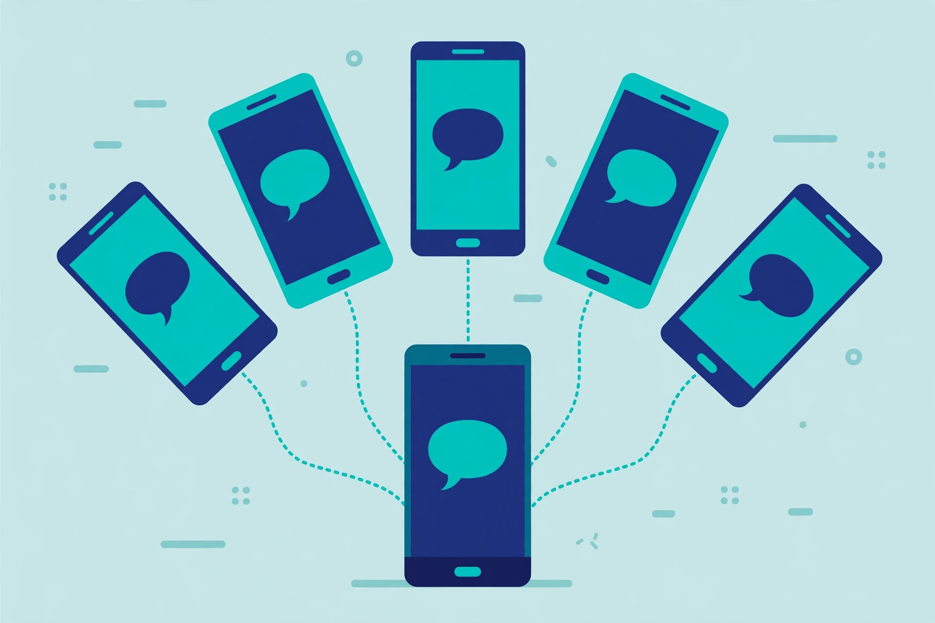 Google Voice bulk texting sender illustration
