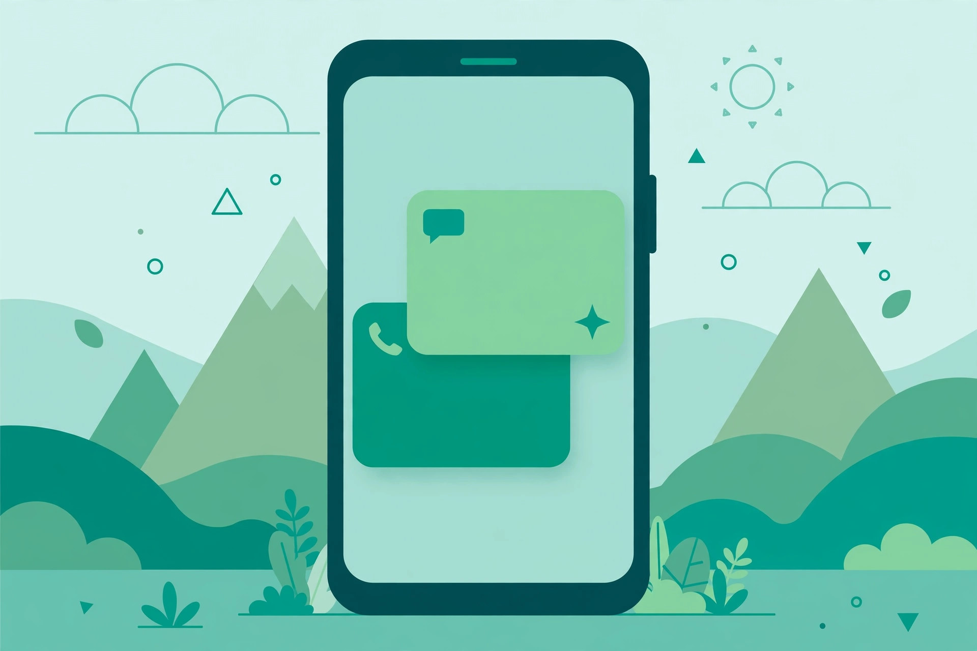 Illustration of Sideline free messaging with a second phone number