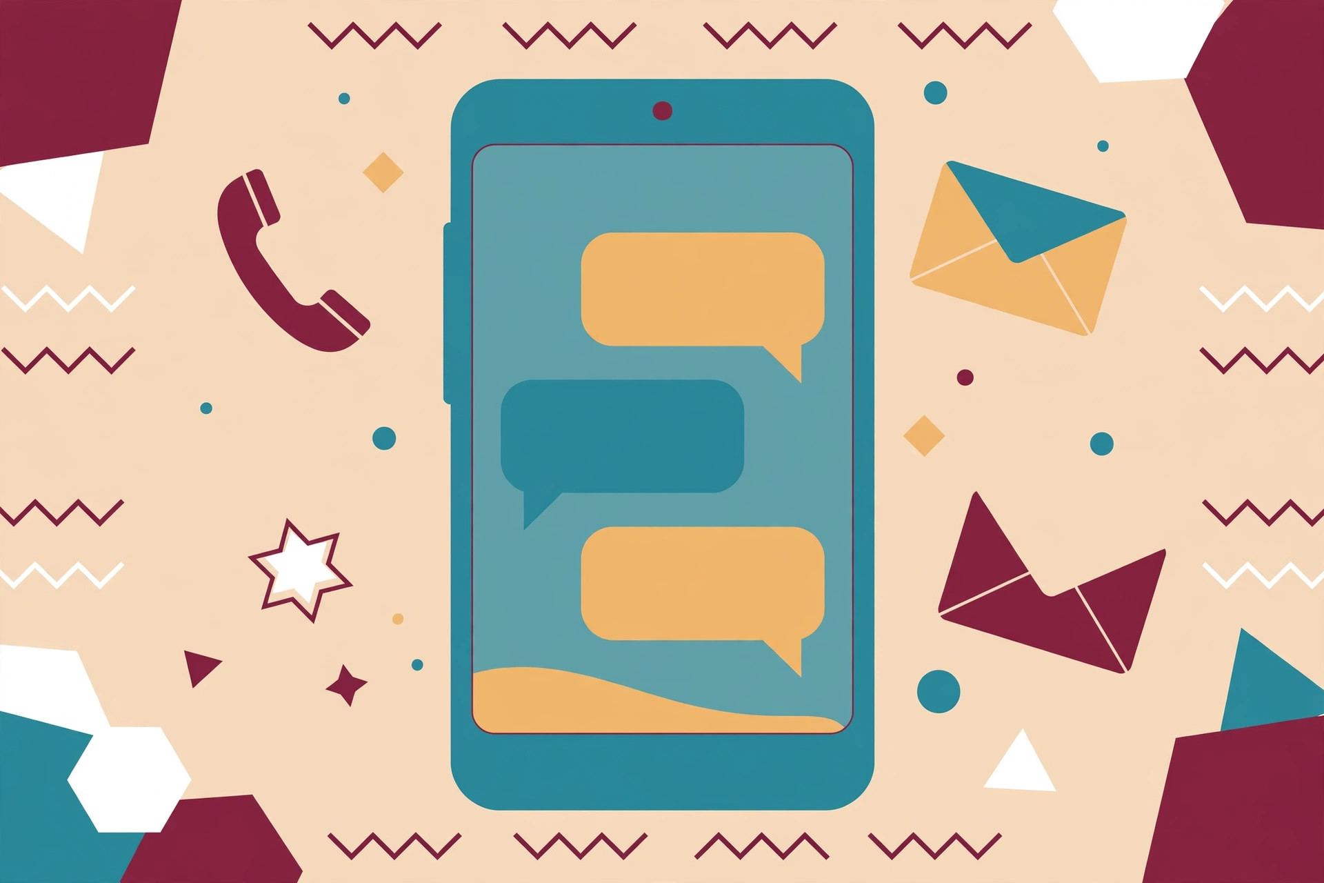 Qatar mobile numbers list for SMS marketing, illustrated with a smartphone and message bubbles