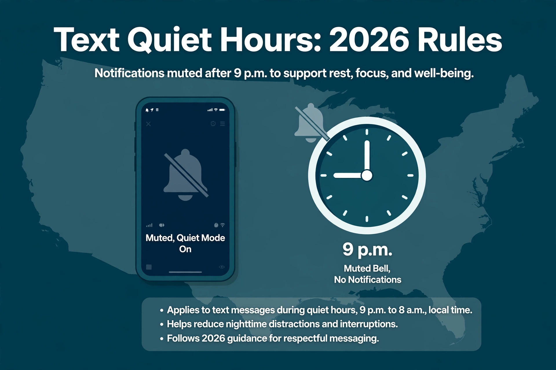 Quiet Hours for Automated Text Messages: Federal and State Rules (2026)