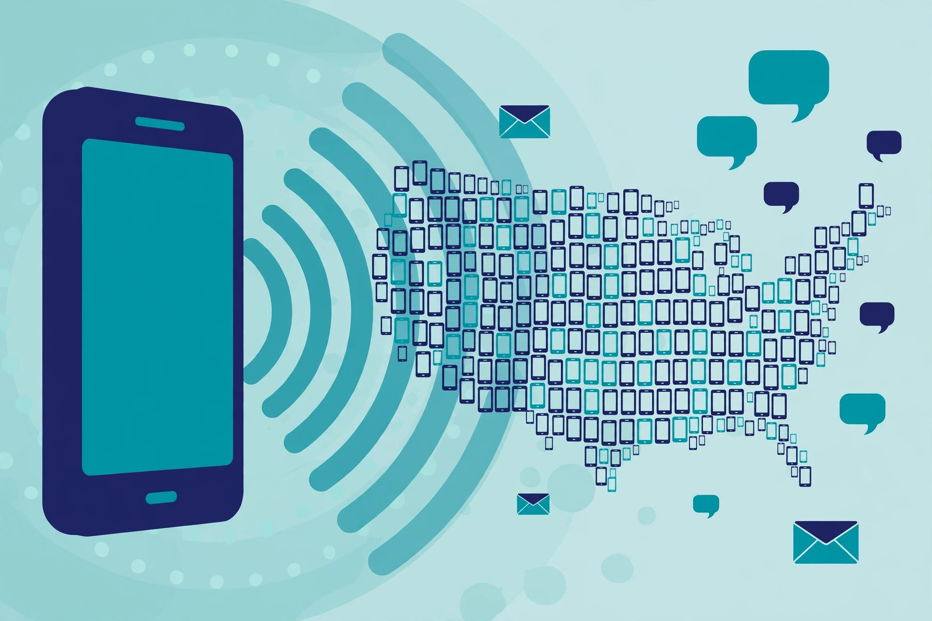 USA cell phone numbers database illustration for SMS marketing