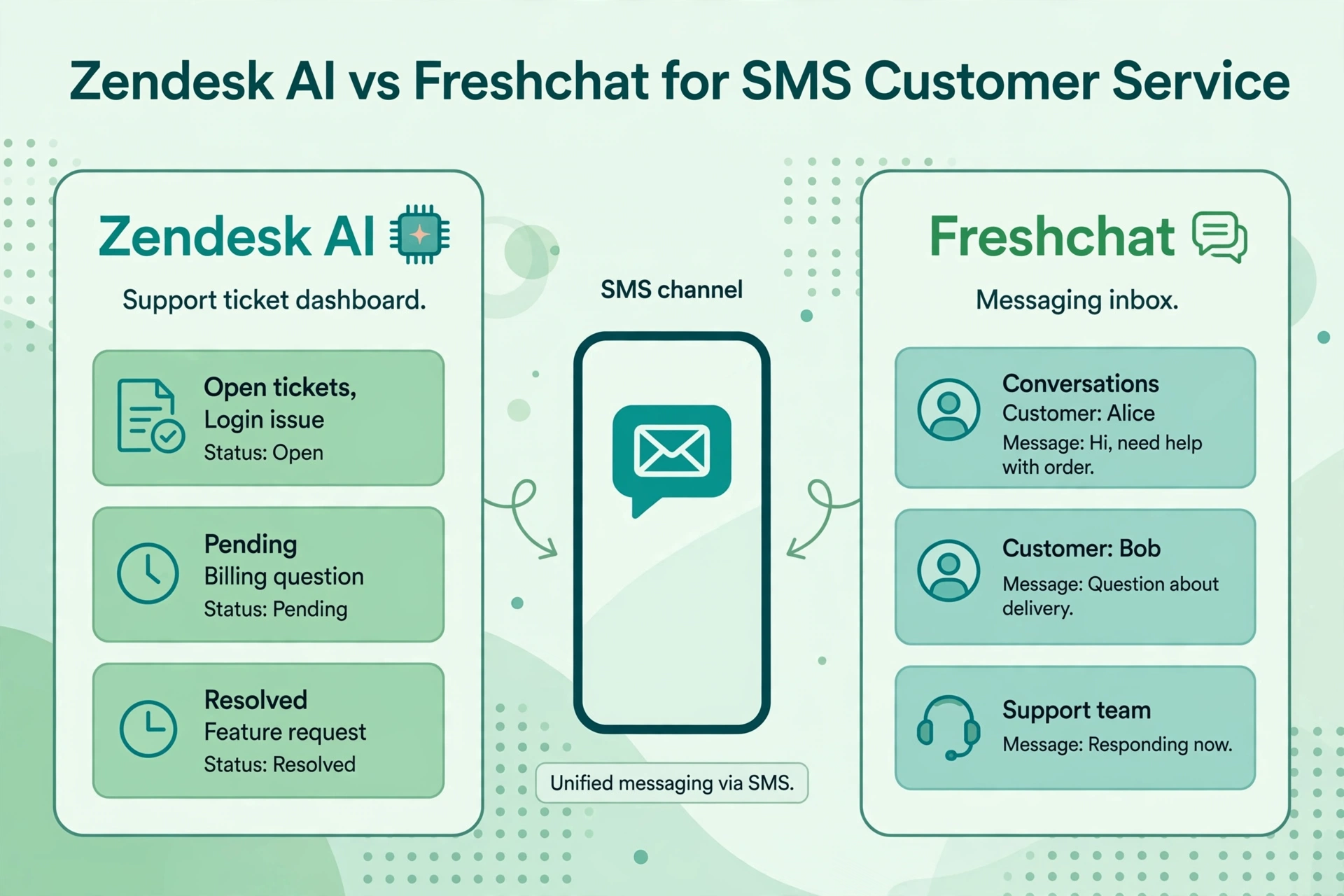 Zendesk AI vs Freshchat for SMS Customer Service